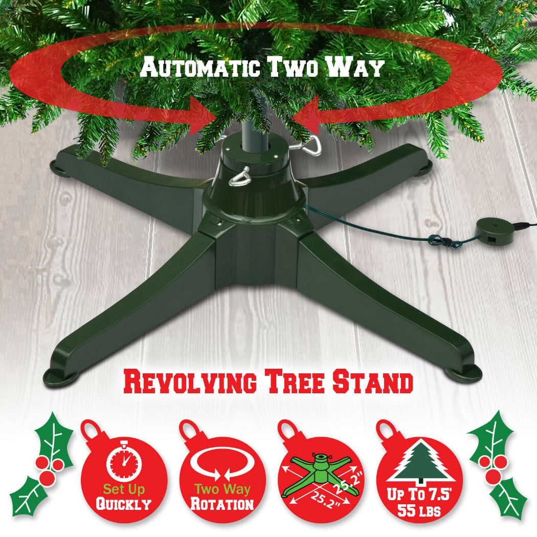 Electric Christmas Tree Stand Rack 360 Degree Rotating Base