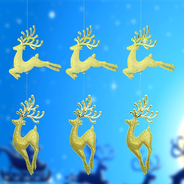 Golden Elk Cute Christmas Tree Ornament Winter