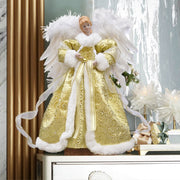 Multi-Usage Golden Lighted Angel Christmas Tree Topper