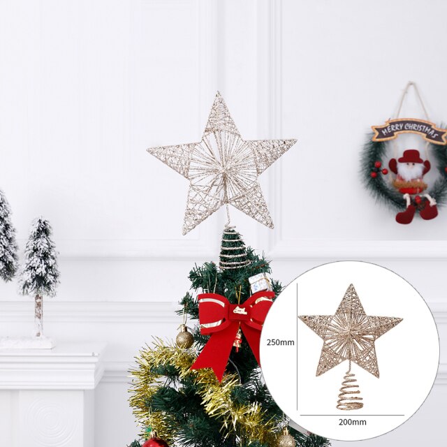 Christmas Tree Toppers Pine Cones Star Christmas Decorations