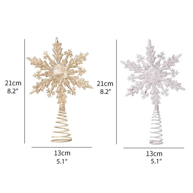 Christmas Tree Topper Star Snowflake Design Star Tree Topper