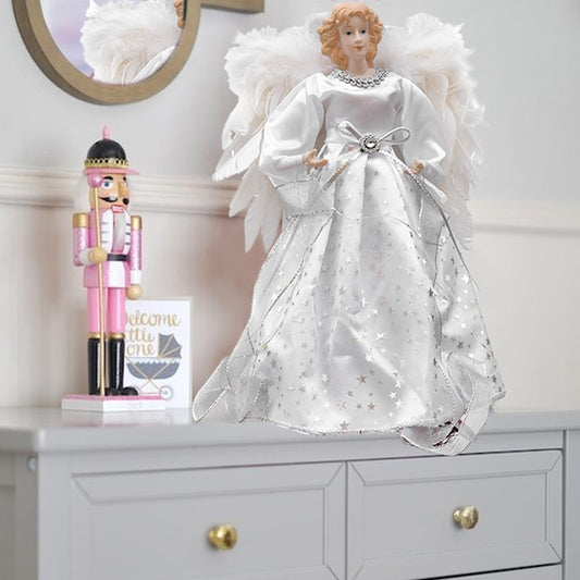 White Angel White Lighted Tree Topper Christmas Treetop