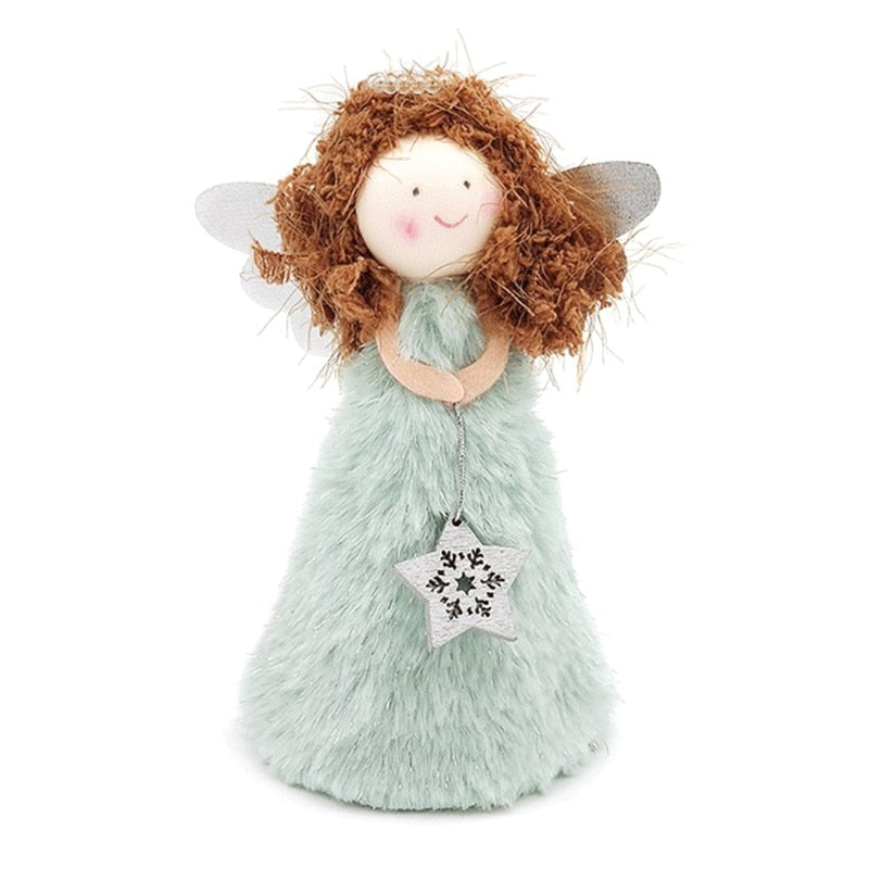 Christmas Tree Topper Plush Fairy Angel Treetop Figurine