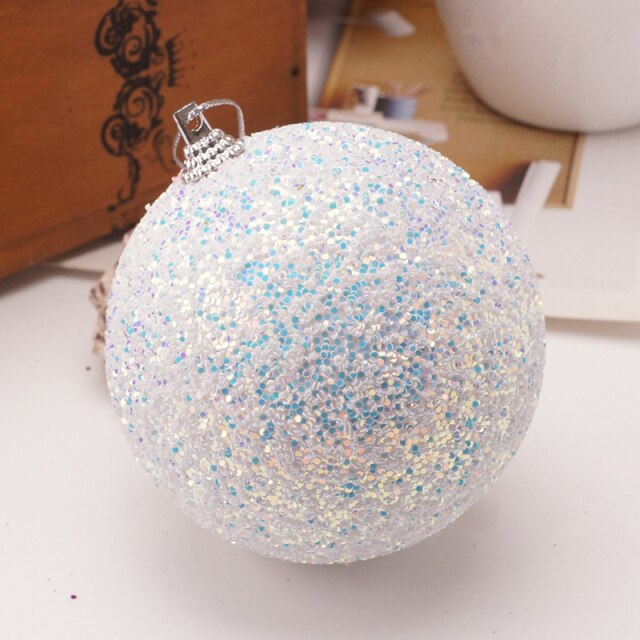 Glitter Christmas Ball Xmas Decorations Ornaments Hanging