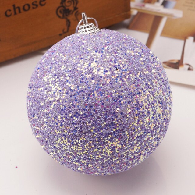 Glitter Christmas Ball Xmas Decorations Ornaments Hanging