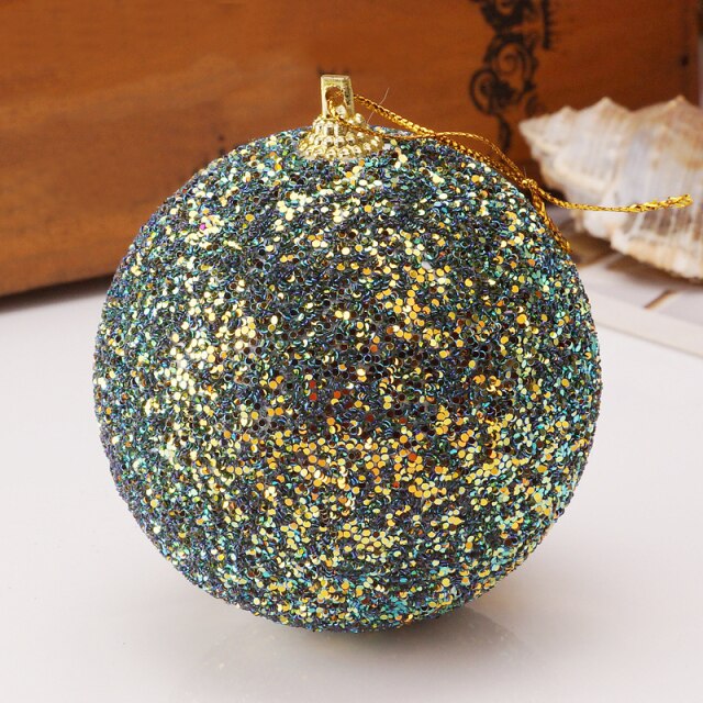 Glitter Christmas Ball Xmas Decorations Ornaments Hanging