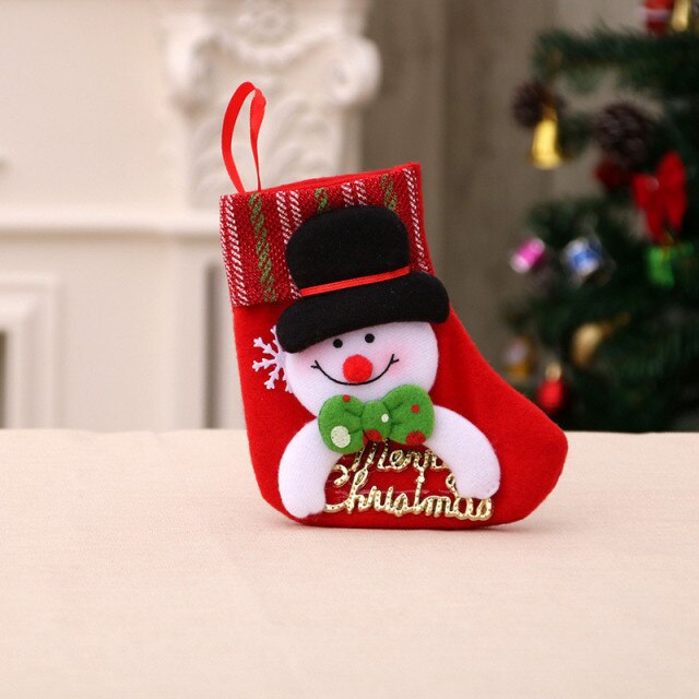 Christmas Socks Socks Santa Elk Fabric Stocking