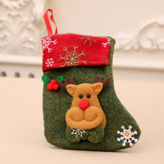 Christmas Socks Socks Santa Elk Fabric Stocking