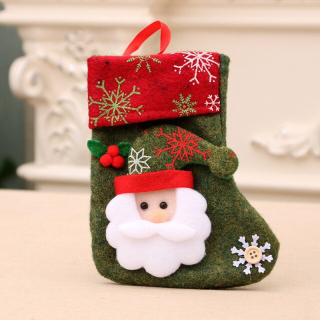 Christmas Socks Socks Santa Elk Fabric Stocking