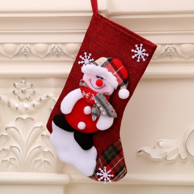 Christmas Socks Socks Santa Elk Fabric Stocking