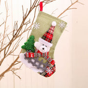 Christmas Socks Socks Santa Elk Fabric Stocking