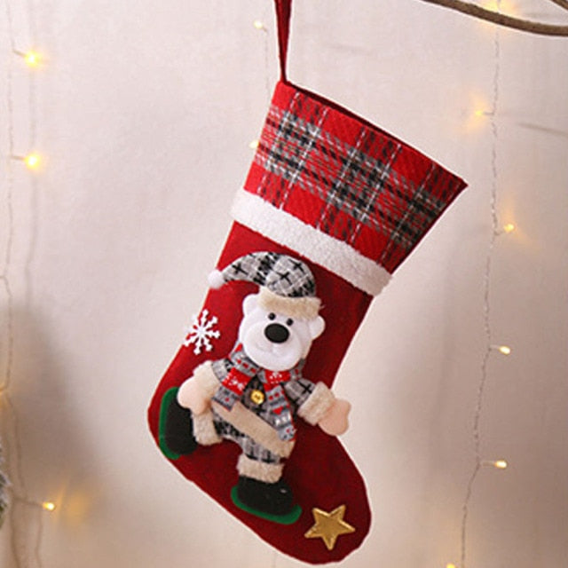 Christmas Stockings Sack Xmas Gift Candy Bag