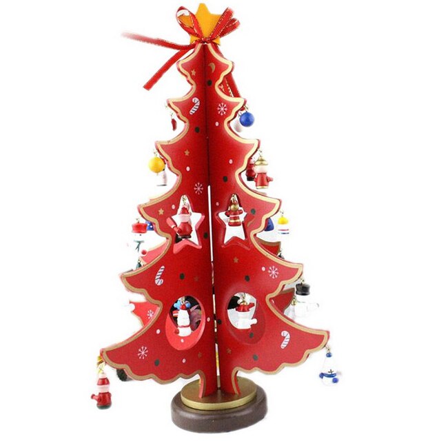 Christmas Tree DIY Wooden Table Decoration Home Ornaments