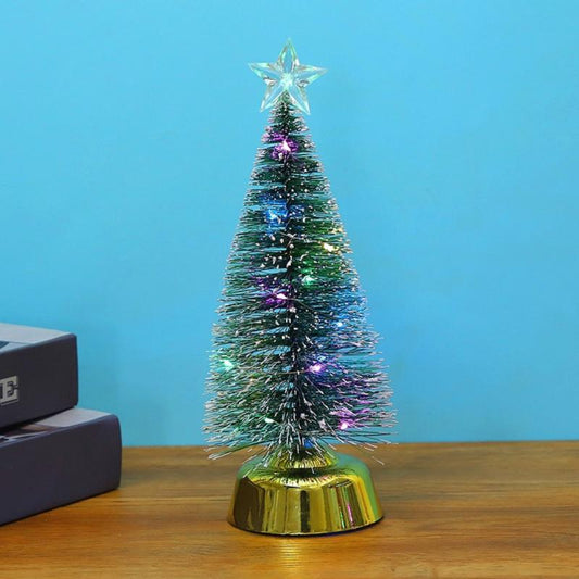 Colorful Luminous Christmas Cedar Pine Tree Small Artificial