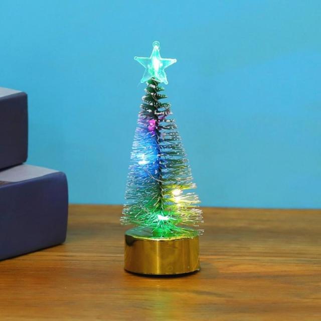 Colorful Luminous Christmas Cedar Pine Tree Small Artificial