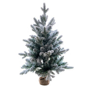 Mini Christmas Tree Flocking Snowflake Stained 30cm