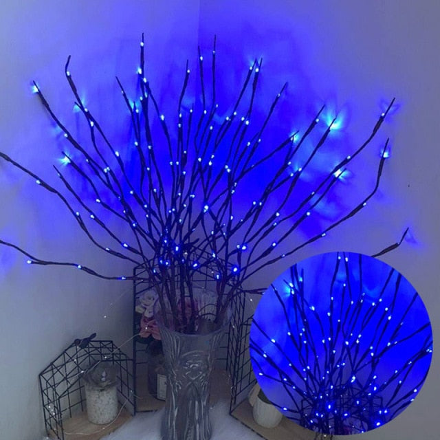 LED Willow Tree Branch Lamp Floral Night Lights