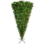 Realistic Looking Fire-resistant PVC Hinged Upside Down Fake Christmas Tree