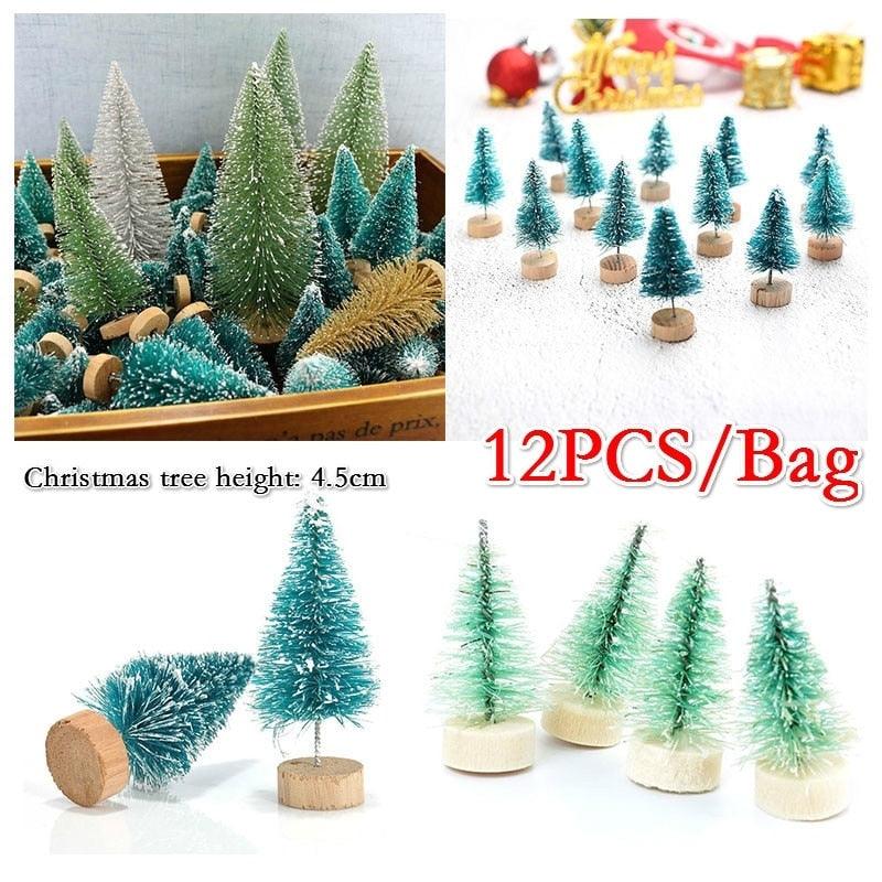 12 PCS/Bag Mini Christmas Tree Home Decoration - Christmas Trees USA