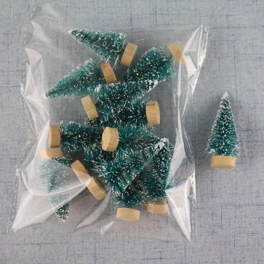 12/24Pcs Lot Mini Christmas Tree Sisal Silk - Christmas Trees USA