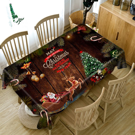Christmas Printed Tablecloth Rectangular Oilproof