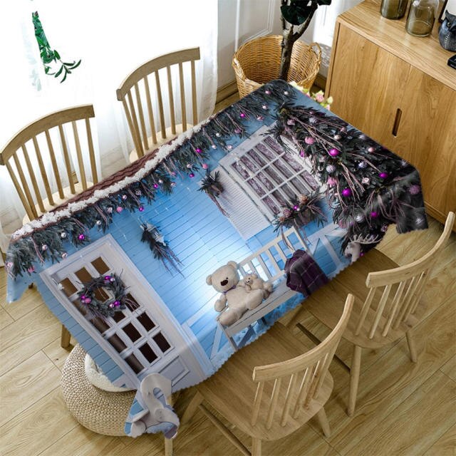 Christmas Printed Tablecloth Rectangular Oilproof