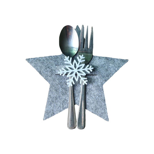 New Star Shaped Christmas Cutlery Holder Pad
