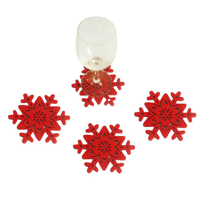 Anti-Skid Table Placemat Christmas Snow Coaster