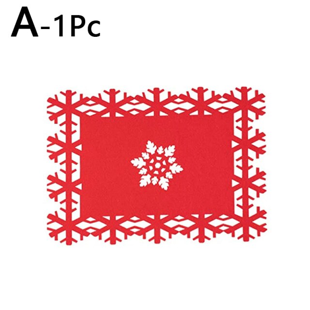Merry Christmas Coaster Snowflakes Cup Mat