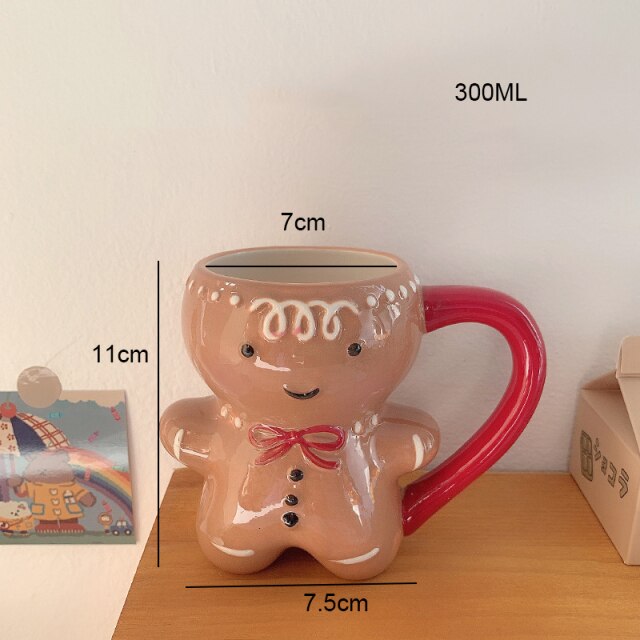 Gingerbread Man Mug Christmas Ceramic Tea Mug