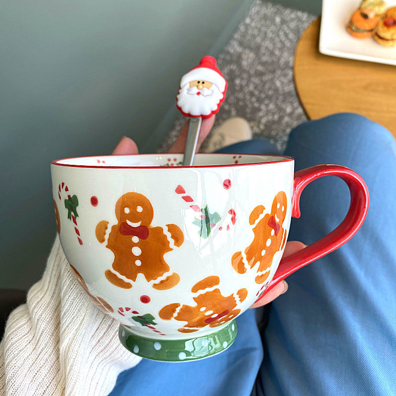 Gingerbread Man Themed Christmas Breakfast Mug