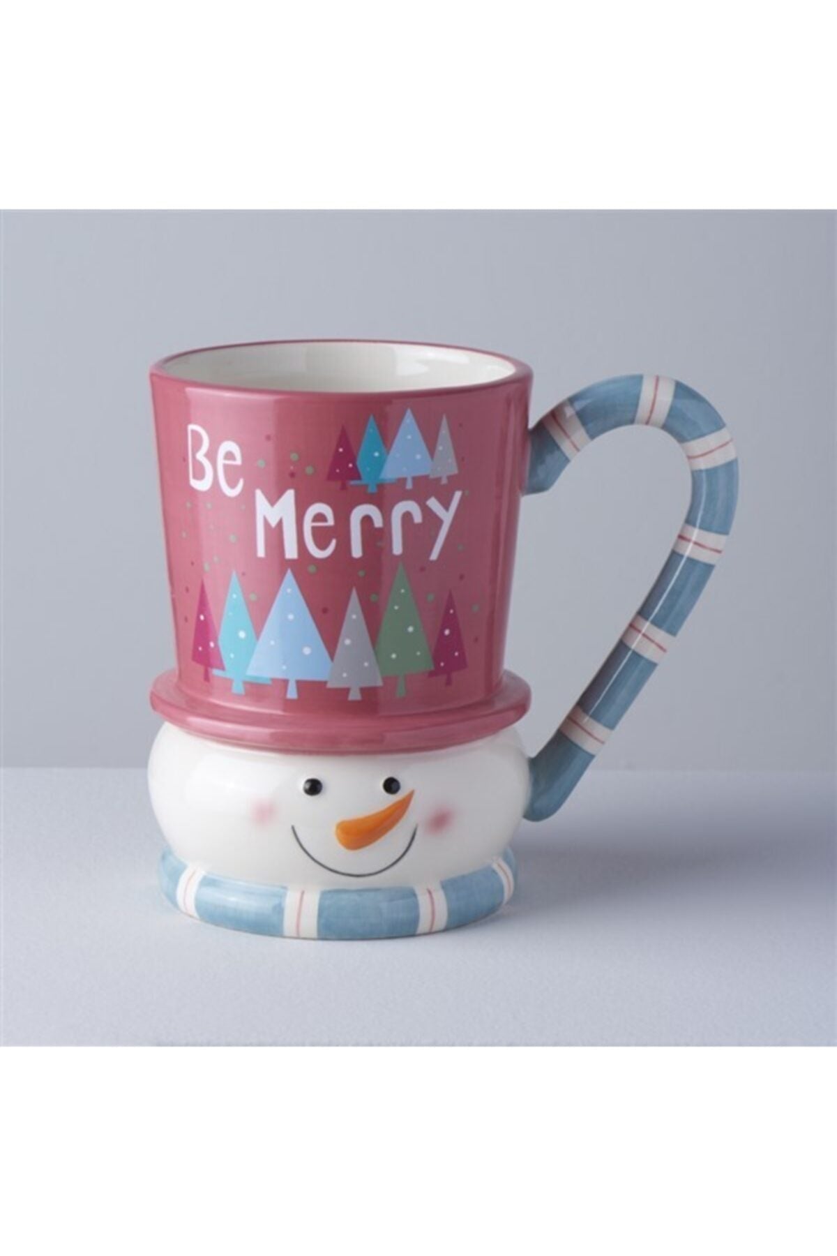 Mug Pink White Blue Hot Christmas New Year