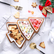 Christmas Tree Shaped Wooden Snack Plate